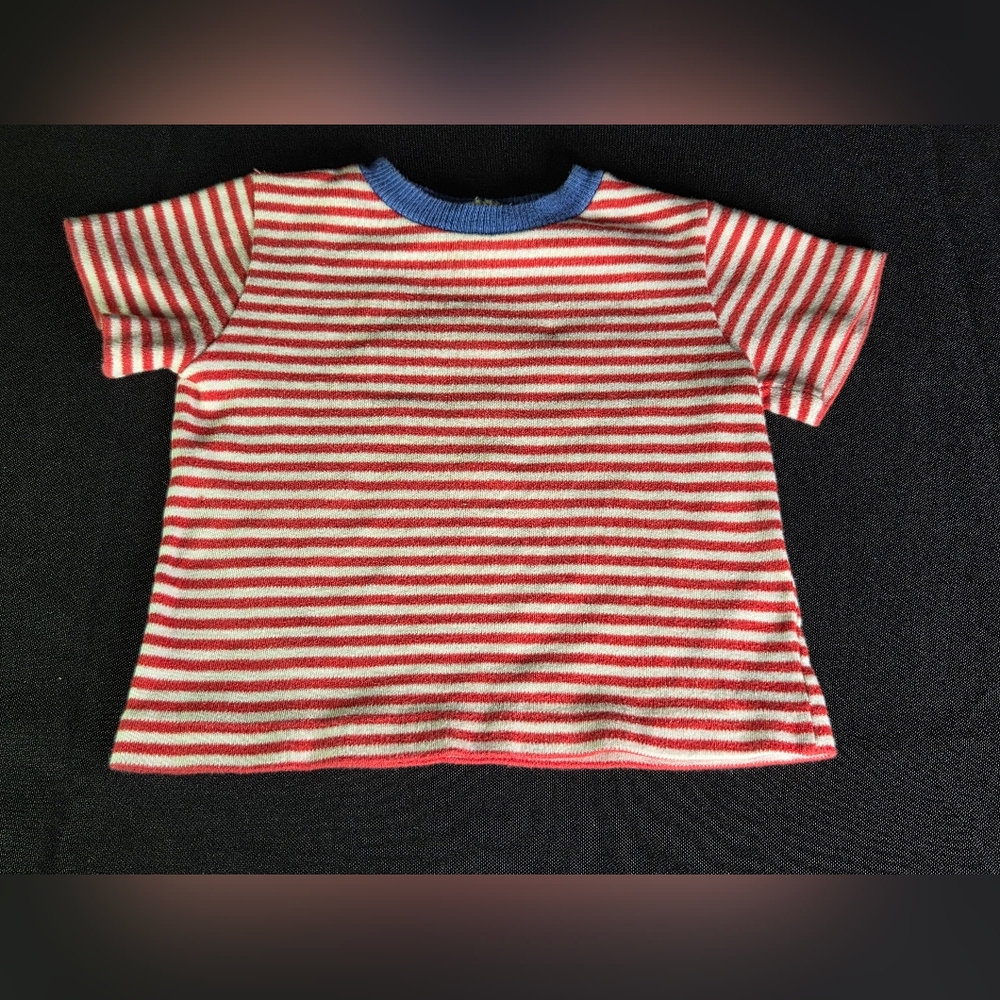 Vintage Wibbies Red &White Striped Shirt 4T